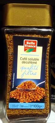 Café Soluble décaféiné Qualité Filtre front packaging