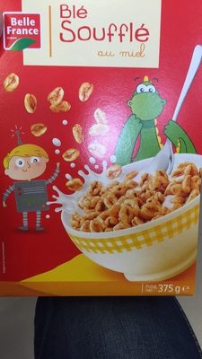 Blé soufflé, au miel front packaging