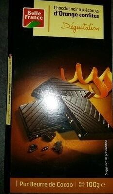 Chocolat noir aux écorces d'orange confites