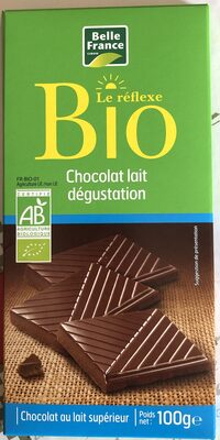 Chocolat lait degustation front packaging