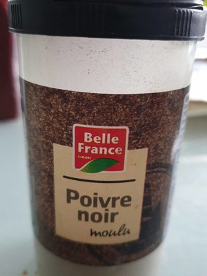 Poivre noir moulu front packaging