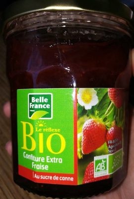 Confiture Extra Fraise Bio au sucre de canne