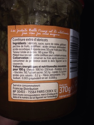 Confiture extra abricots