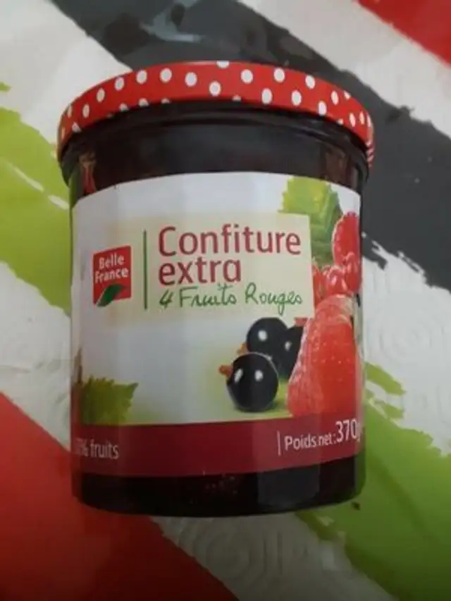 Confiture 4 fruits rouges nutrition facts table
