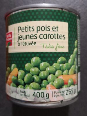 Petits pois et jeunes carottes