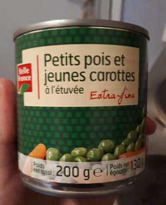 Petits pois et jeunes carottes