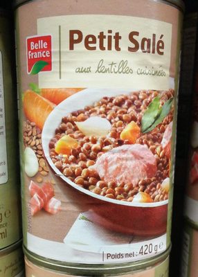 Petit salé aux lentilles cuisinées