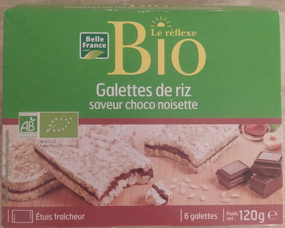 Galettes de riz saveur choco noisette front packaging