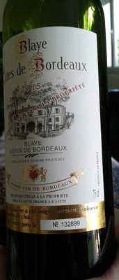 Blaye Côtes de Bordeaux 2015