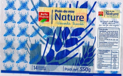 Pain de mie Nature (14 Grandes tranches) front packaging