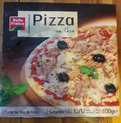 Pizza au thon front packaging