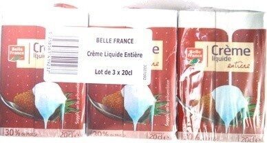Crème liquide entière (30 % MG)