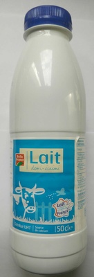 Lait demi-écrémé front packaging