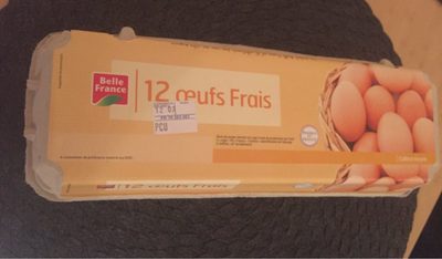 Boite 12 Oeufs Frais Moyens front packaging