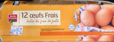 CR.12 Oeufs Dates Jour De Ponte Moyen Belle France front packaging