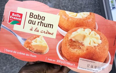 Baba au rhum front packaging