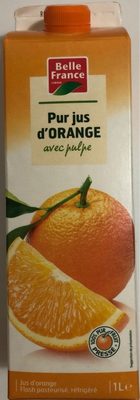 Pur jus d orange avec pulpe
