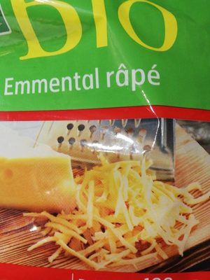 Emmental râpé front packaging