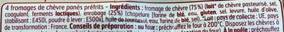 Chèvre à dorer ingredients label