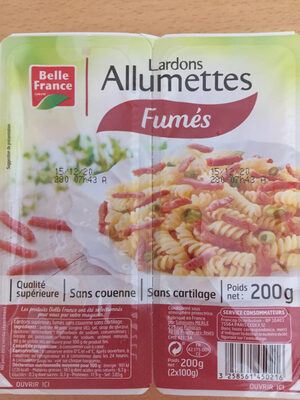 Lardons Allumettes Fumés front packaging