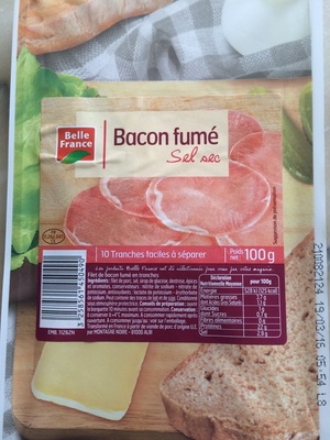 Bacon fumé sel sec