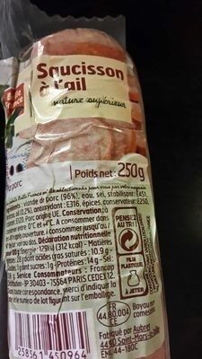 Saucisson à l'ail nature