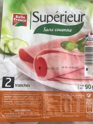Jambon supérieur sans couenne front packaging