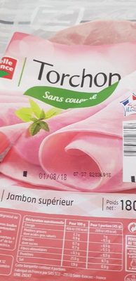 Jambon supérieur cuit au torchon front packaging