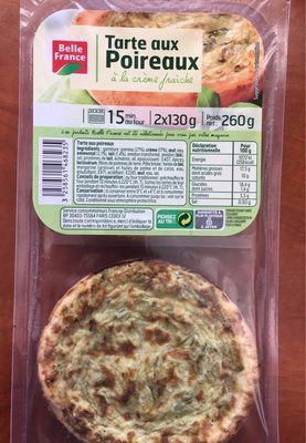 Tarte aux.poireaux Garnie à la crème fraîche