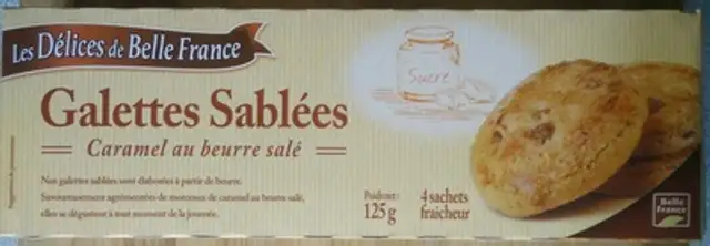 Galettes sablées caramel au beurre salé front packaging