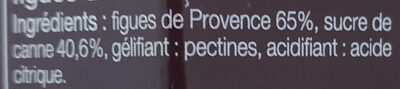 Confiture de Figues de Provence ingredients label