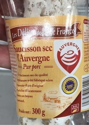 Saucisson sec d auvergne front packaging