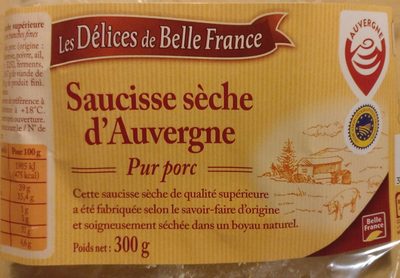 Saucisse sèche d'Auvergne front packaging