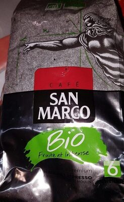 Café bio en grains front packaging