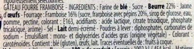 Gâteau Breton pur beurre, framboise ingredients label