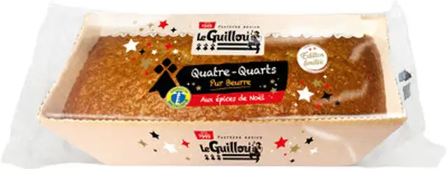Quatre-quart Pur beurre aux épices de Noël - Le Guillou front packaging