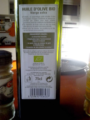 Huile d'olives vierge extra bio