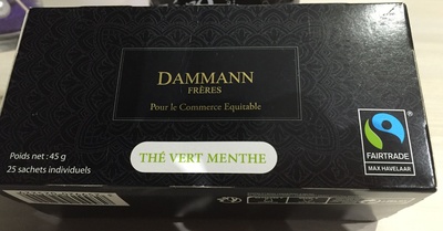 Thé vert menthe front packaging