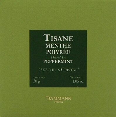 Dammann Peppermint Tea Cristal Teabag (pack of 2, Total 50 Teabags)