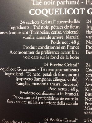 Thé coquelicot gourmand