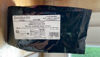 Thé noir aromatisé, saveur abricot