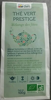 Thé vert prestige-mélange des fêtes