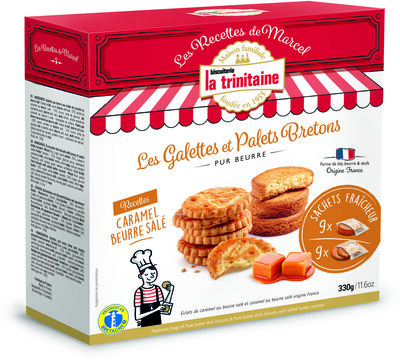 Les galettes et palets bretons pur beurre au caramel au beurre salé de Marcel en sachets fraîcheur