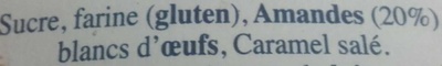Croquants aux Éclats de Caramel au Beurre Salé ingredients label