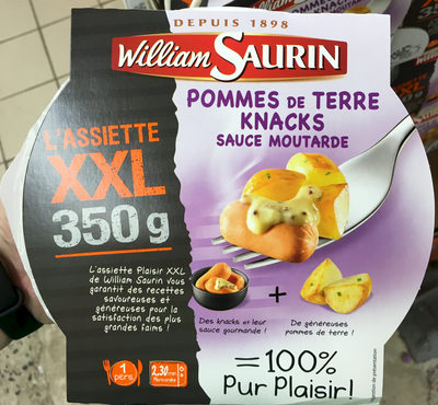 L'assiette XXL - Pommes de terre Knacks sauce moutarde front packaging