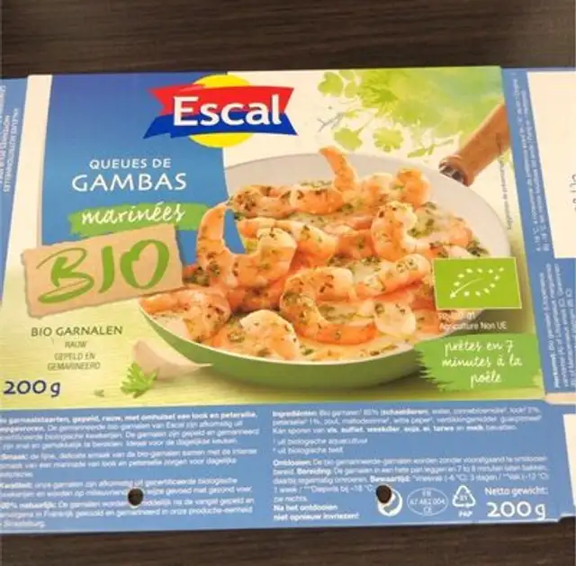 Escal Bio Garnelen front packaging