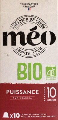 Capsules compatibles nespresso BIO - puissance 10