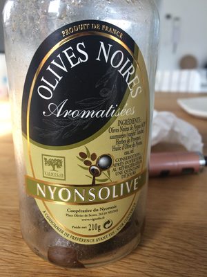 Olives Noires Aromatisées front packaging