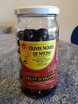 Olives noires de Nyons front packaging