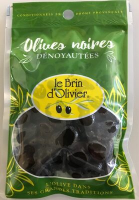 Olives noires denoyautees front packaging
